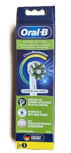 Oral-B Cross Action Electric Toothbrush Replacement Brush Heads Refill, 3 Count, White