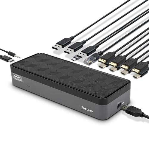 Targus USB-C Universal Quad 4K (QV4K) Docking Station with 100W Power Delivery, Black (DOCK570USZ)