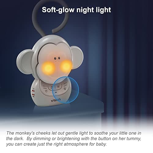 VTech DM1411 Audio Baby Monitor & Portable Soother Dual-Unit Rechargeable Battery, Long Range, Soft-Glow Night Light, Soothing Sounds & Lullabies, Digital Wireless Transmission, Sound Indicator 5