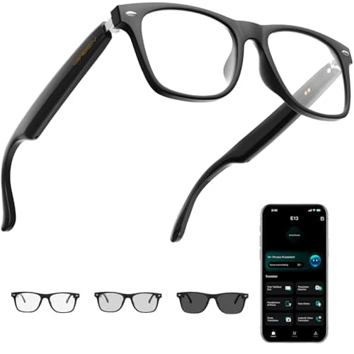 Giwbeiv AI Smart Glasses for Men and Women with Chat GPT, Bluetooth Translation Glasses with 165 Languages and Color-Change Lens, Music Playback & Hands-Free Calls, UV & Blue Light Protection