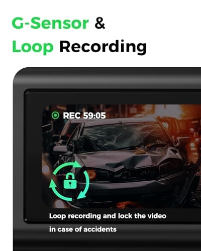 Dash Cam 2K 1440P WiFi Car Camera with 1.47 inch IPS Screen,2K Front Dash Camera for Cars, Mini Dashcams for Cars with Night Vision,24 Hours Parking Mode, Free 32GB Card,APP,G-Sensor,Support 128GB Max 5