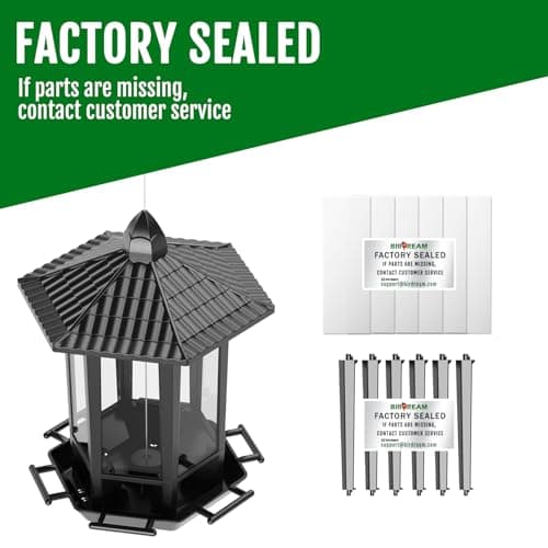 Birdream 2 Pack Bird Feeders for Outdoor Hanging, Retro Pagoda Design Fun Installation Bird Feeder, Attracting Wild Birds Chickadees Goldfinches Cardinals Finches and Sparrows 5