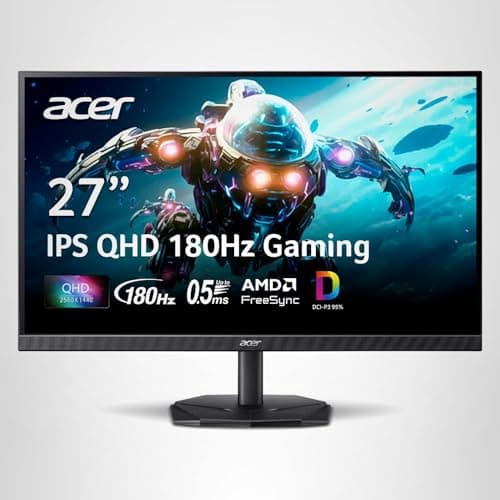 acer Nitro 27 Inch QHD 2560 x 1440 IPS Gaming Monitor | AMD FreeSync | Up to 180Hz Refresh | Up to 0.5ms | DCI-P3 95% | HDR 10 Support | One Display Port 1.2 & Two HDMI 2.0 | KG271U N3bmiipx 14