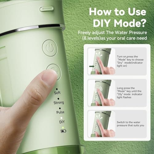 Portable Mini Water Dental Flosser for Teeth Cleaning Pick,Travel Oral Irrigator with Telescopic Water Tank,4 Modes and Waterproof Design-Perfect for Braces,Bridges,Home&Travel Dental Care 7