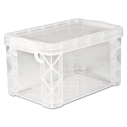 Advantus 40307 Super Stacker Storage Boxes, Hold 400 3 x 5 Cards, Plastic, Clear