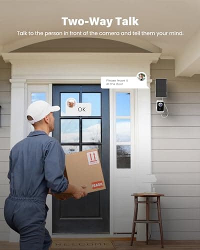 PEEIPM Security Cameras Wireless Outdoor Solar: Battery Power Cameras for Home Security WiFi Seguridad Camara System Kit Surveillance Monitor with Motion Sensor Flood Light Alarm & Color Night Vision 5