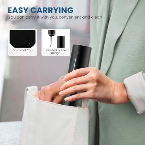 Cordless Water Flosser, Rechargeable Water Dental Flosser Pick for Teeth, IPX7 Waterproof Electric Water Dental Flosser, 3 Modes 4 Replaceable Jet Tips, Oral Irrigator for Home Travel (Black) 6