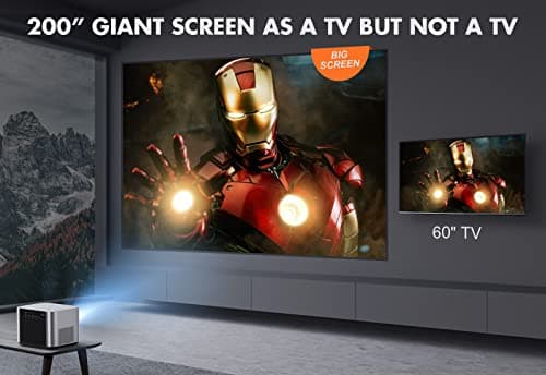 VIZONY FHD 1080P Projector 4K Support, 5G WiFi Bluetooth Projector, Outdoor Projector with Full-Sealed Engine/Electric Focus/4P4D/PPT/Zoom, Home Movie Projector Compatible w/iOS/Android/PC/TV 8