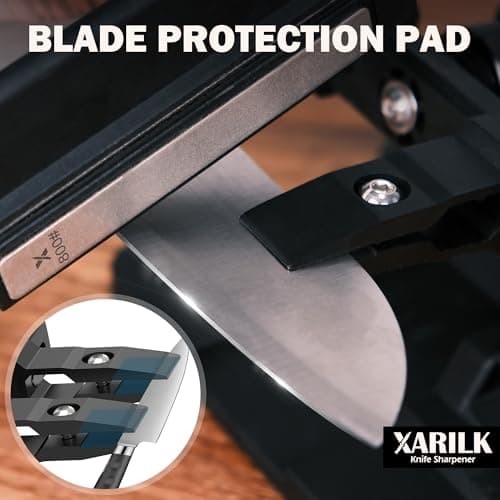 XARILK Portable Folding Knife Sharpener XAR-FS1, Adjustable Angle Sharpening System with 240#, 400#, 800#, 2000# Diamond Stone Set for Pocket, Hunting, Kitchen & Serrated Knives 5