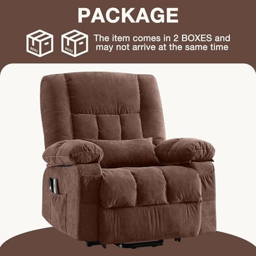 BOSMILLER Power Lift Recliner Chair Recliners for Elderly with Heat and Massage Recliner Chair for Living Room with Infinite Position and Side Pocket,USB Charge Port 7