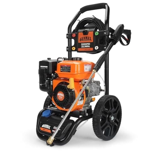 GENMAX GPW3000-LT Gasoline Pressure Washer 3000 PSI and 2.4 GPM，Best for Cleaning Homes, Cars, Driveways, Patios