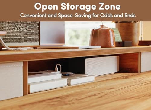 BANTI 48x24 Inch Electric Standing Desk with Double Drawers, Adjustable Height Stand Up Desk, Sit Stand Home Office Desk with Storage Shelf, Light Wood Top 8