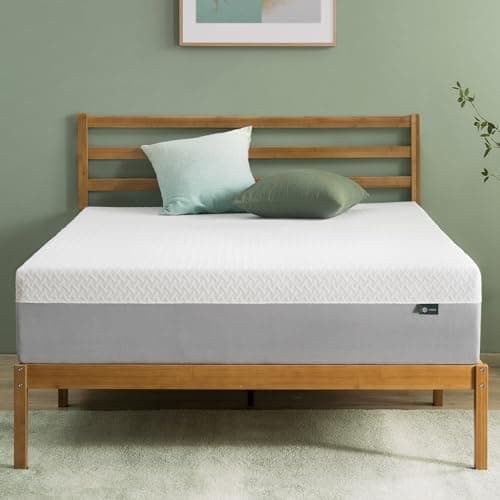 Zinus 10 Inch Green Tea Essential Memory Foam Mattress [New Version], Queen, Fiberglass Free, Medium Feel, Breathable Airflow Memory Foam, Certified Safe Foams & Fabric, Mattress in A Box