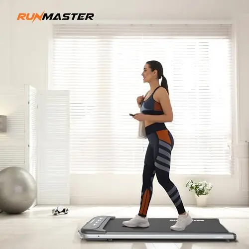 RunMaster Under Desk Treadmill - Portable 320lb Capacity, Quiet, Efficient, Installation Free, Space-Saving Jogging Machine That Transform Your Home/Office into a Fitness Hub Workout - Black 8