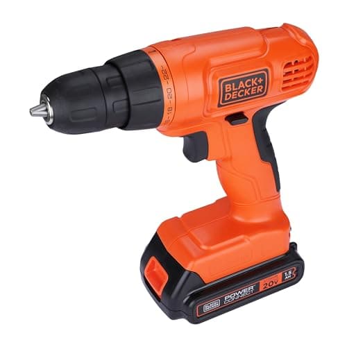 BLACK+DECKER 20V MAX Drill & Home Tool Kit, 34 Piece (BDCD120VA), Orange 18