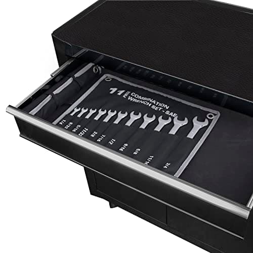 11-Piece SAE Combination Wrench Set in Roll-up Pouch, Non-Skip Inch Sizes 1/4 to 3/4” | Chrome Vanadium Steel with Mirror Finish | Ideal for General Household, Garage Workshop, Auto Repairs and More 7