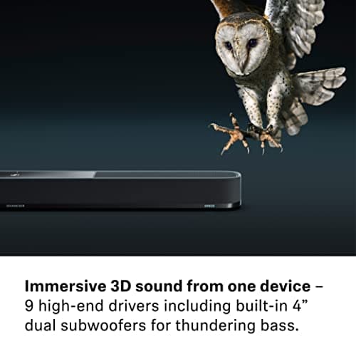 Sennheiser AMBEO Soundbar Plus for TV and Music with Immersive 3D Surround Sound, Virtual 7.1.4 Speaker Setup, Built-in Dual Subwoofers, Advanced Streaming Connectivity, Night Mode, Black 5