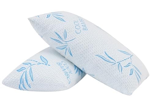 2 Pack King Size Pillows for Sleeping, Cooling Shredded Memory Foam Adjustable Bed Pillow with, Removable/Washable Cover (King 2 Pack) 6
