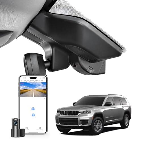 Mangoal Front 4K & Rear 1080P Dash Cam Custom for Grand Cherokee 2022-2025,Grand Cherokee L 2021-2025 (Model D), Laredo Limited Overland Summit Trailhawk, UHD 2160P Video,WiFi & App,128GB Card
