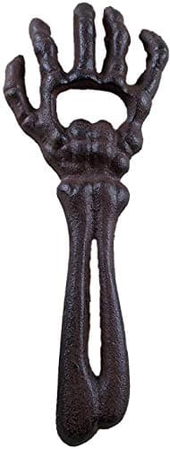 Cast Iron Skeleton Hand Themed Beverage Bottle Opener