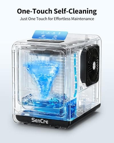SenCre Nugget Ice Maker Countertop with Auto Water Refill, 42lbs/Day Stainless Steel Ice Machine with Pull-Out Drawer ＆ One-Click Self-Cleaning, Portable Ice Makers for Home/Kitchen/Office 7