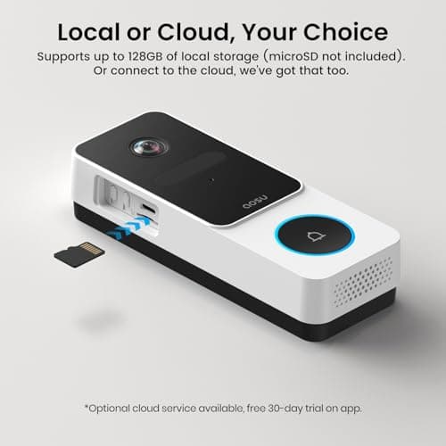 aosu Doorbell Camera Wireless- Head-to-Toe View, 2.4GHz WiFi Video Doorbell with Chime, Support Local Storage,Smart Human Detection, Works with Alexa &Google Assistant 6