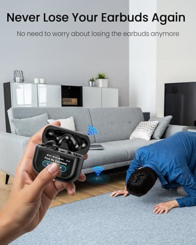 ZIUTY Wireless Earbuds Bluetooth Headphones, ANC/ENC Noise Cancelling, Ear Buds with Multifuntional Touch Screen, 40H Stereo Sound for Sports, IPX7 Clear Calls, 5 EQ for iOS Android (Jet Black) 6