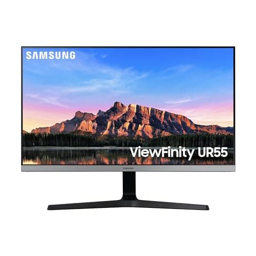 Samsung 28-Inch ViewFinity UR55 Series 4K UHD IPS Computer Monitor, HDR10, AMD FreeSync, HDMI 2.0 and DisplayPort 1.2, Bezelless Display, Eye Care, LU28R550UQNXZA, 2023