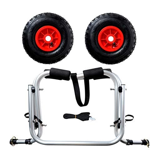 MorTime 27" Heavy Duty Kayak Cart, Universal Kayak Carrier for Floats, Kayak Tote Trolley Transport for Carrying Canoes 7