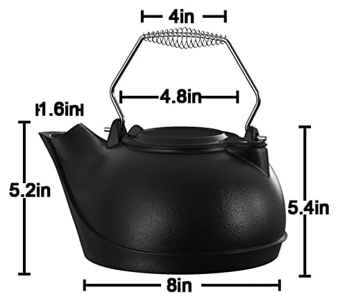Fire Beauty Humidifying Iron Kettle，Stove Humidifier，Wood Stove Kettle，Cast Iron，Chrome handle 6