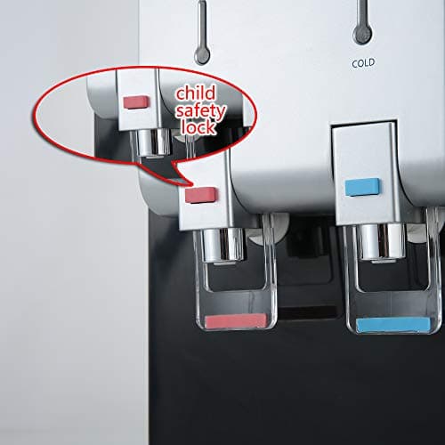 Amay Desktop Water Cooler Dispenser Top Loading Water Dispenser Hot & Cold Water Coolers with Child Safety Lock Drinking Fountain 5
