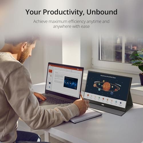 MNN Portable Monitor 15.6inch FHD 1080P USB C HDMI Gaming Ultra-Slim IPS Display w/Smart Cover & Speakers,HDR Plug&Play, External Monitor for Laptop PC Phone Mac (15.6'' 1080P) 7