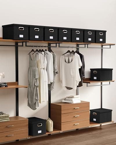 Oterri File Organizer, File Box, File Cabinet for Letter File Folder Storage, Hanging File Organizer for Office/Decor/Home,Document Organizer, 1 Pack,Black-Box Only 7