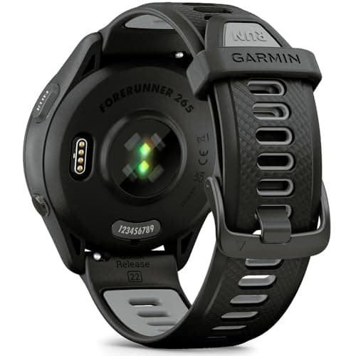 Garmin 010-02810-00 Forerunner 265 GPS Smartwatch Black/Powder Gray Bundle with Deco Essentials Exclusive CPS 26 Month Protection Pack 8