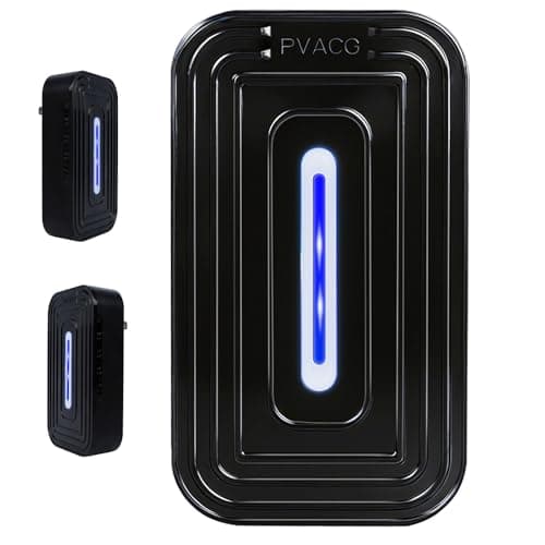 PVACG 2 Pack 8-Emitter Negative Ion Air Purifier, Plug in Ionic Air Cleaner with Blue Light Quiet and Energy Saving Air Ionizers for Home Office Bedroom Bathroom Living Room and Pet Room(2,Black)