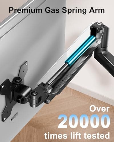 Dual Monitor Stand Holds 4.4-22 lbs Each, Dual Monitor Arm for 2 Monitors, Height Adjustable Computer Desk Mount for Max 32 inch Screens, VESA Mount with C-clamp & Grommet Base, Freelift Black 5