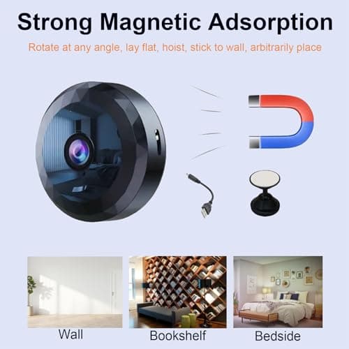 ZMDCAM Hidden Camera - 2K WiFi Mini Wireless Security Camera, Perfect for Indoor and Outdoor Security and Pet/Baby Monitoring​ 7
