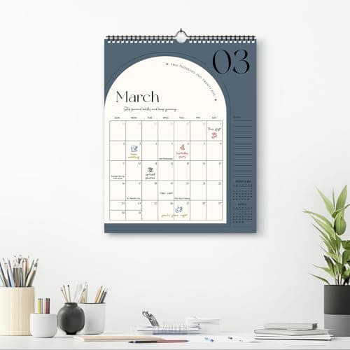 2025 Calendar, Wall Calendar from May 2025 to December 2026, 20 Monthly Aesthetic 2025-2026 Wall Hanging Calendar Planner for Organizing Home Office, 14.4" x 11.2" 5