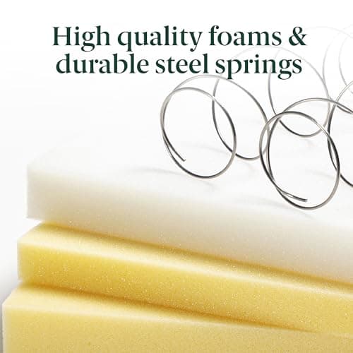 Zinus 6 Inch Foam and Spring Hybrid Mattress [New Version], Twin, Medium Firmness, Durable Support, Certified Safe Foams & Fabric, Mattress in A Box, White 5