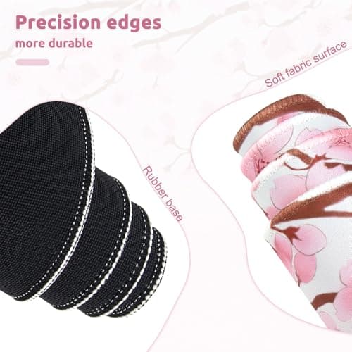 MasiBloom Large Mouse Pad Mat 11.8 x31.5 inches with Stitched Edge Non-Slip Rubber Base for Home Office Gaming Desk Mouse Pads Mats Accessories (Pink Flowers) 5