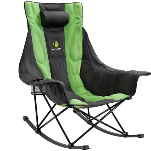 OUTLANTIS Rocking Chair - Outdoor & Camping Rocker, Folding Lawn Chair