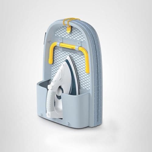 Joseph Joseph Pocket Folding Tabletop Ironing Board with Iron Holder and Wall Mount, Compact Space-Saving, Grey/Yellow 13