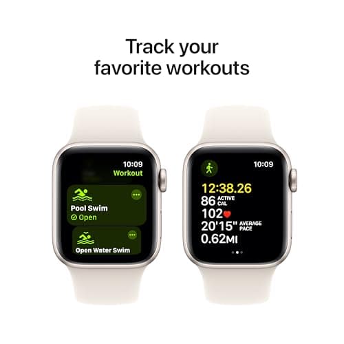 Apple Watch SE (2nd Gen) [GPS 40mm] Smartwatch with Starlight Aluminum Case with Starlight Sport Band S/M. Fitness & Sleep Tracker, Crash Detection, Heart Rate Monitor 5