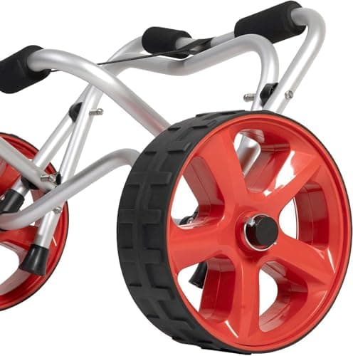 ValenLyra Heavy Duty Kayak Cart with 10-inch Solid Never-Flat Tires & Aluminum Alloy Frame | 235lbs All-Terrain Canoe Carrier for Sand, Mud, Rocks | Includes Security Straps, Quick-Release Design 8