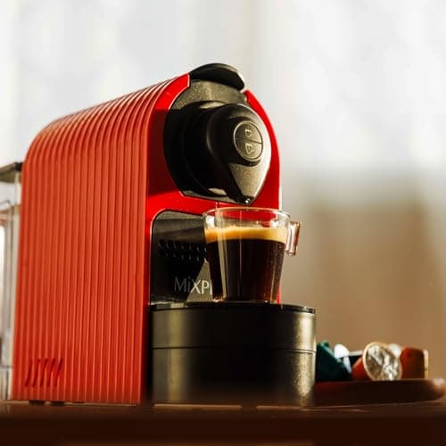 Mixpresso Red Espresso Coffee Machine – Compact 1400W Single Serve Coffee Maker Compatible with Nespresso OriginalLine Capsules, One-Touch Operation, 19-Bar Italian Pump, 27oz Water Tank 7