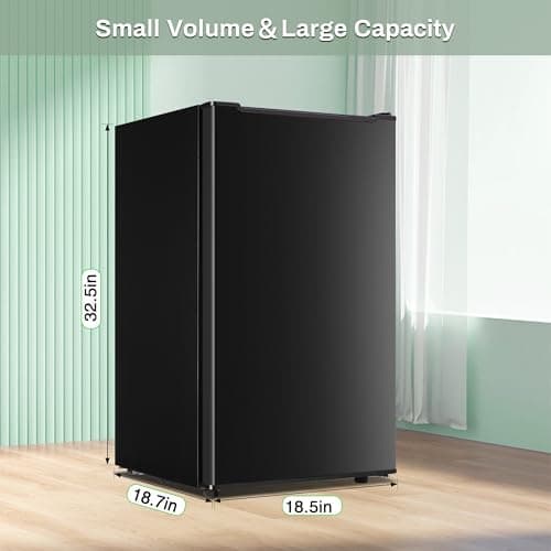 Maine Mini Upright freezer, 3.6 Cubic Feet, Single Door Compact Freezer with Reversible Stainless Steel Door, 3-Speed Temperature Adjustment Small freezer for Home/Dorms 7