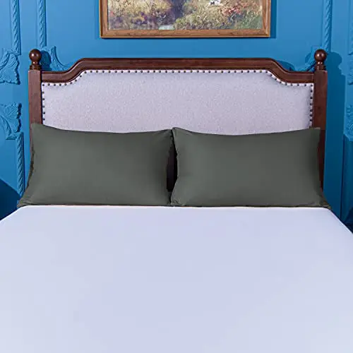 NTBAY King Pillowcase Set - 2 Pack Brushed Microfiber 20x36 Pillowcases - Soft, Wrinkle-Free, Fade-Resistant, Stain-Resistant, Dark Grey Pillowcases with Envelope Closure - 20x36 Inches, Dark Grey 5