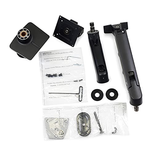 Ergotron – HX HD Premium Heavy Duty Gaming Monitor Arm, Single Monitor Desk Mount – for 1000R Curved Ultrawide Monitors Up to 49 Inches, 28 to 42 lbs, VESA 75x75mm or 100x100mm – HD Pivot, Matte Black 9