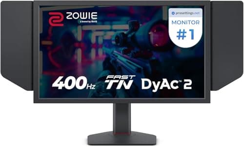 BenQ Zowie XL2566X+ | 24.1 | Fast TN 400Hz Gaming Monitor for Esports | Motion Clarity DyAc2 | 1080p | XL Setting to Share | Shielding Hood | New Industrial Grade Ball Bearing Height Adjustment