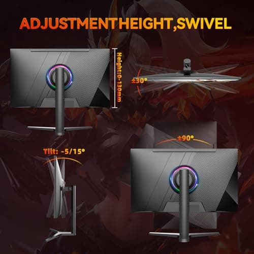 CUNPU 32 Inch 4k Gaming Monitor, 144Hz UHD Fast IPS Panel, 1ms GTG, sRGB 120%,10 Bit, Gsync & FreeSync, Support Xbox PS5 4k 120Hz VRR ALLM, HDMI 2.1,DP 1.4, Height/Vertical Adjustment 8